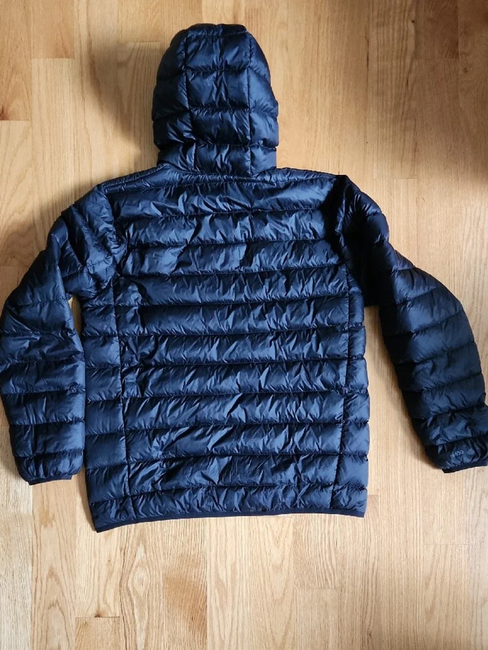 Eddie Bauer, Mens Black Hooded Down Puffer Jacket, Sz Medium - Picture 7 of 14